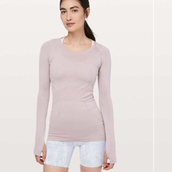 lululemon athletica Tops - Lululemon Swiftly Tech Long Sleeve Crew Pink